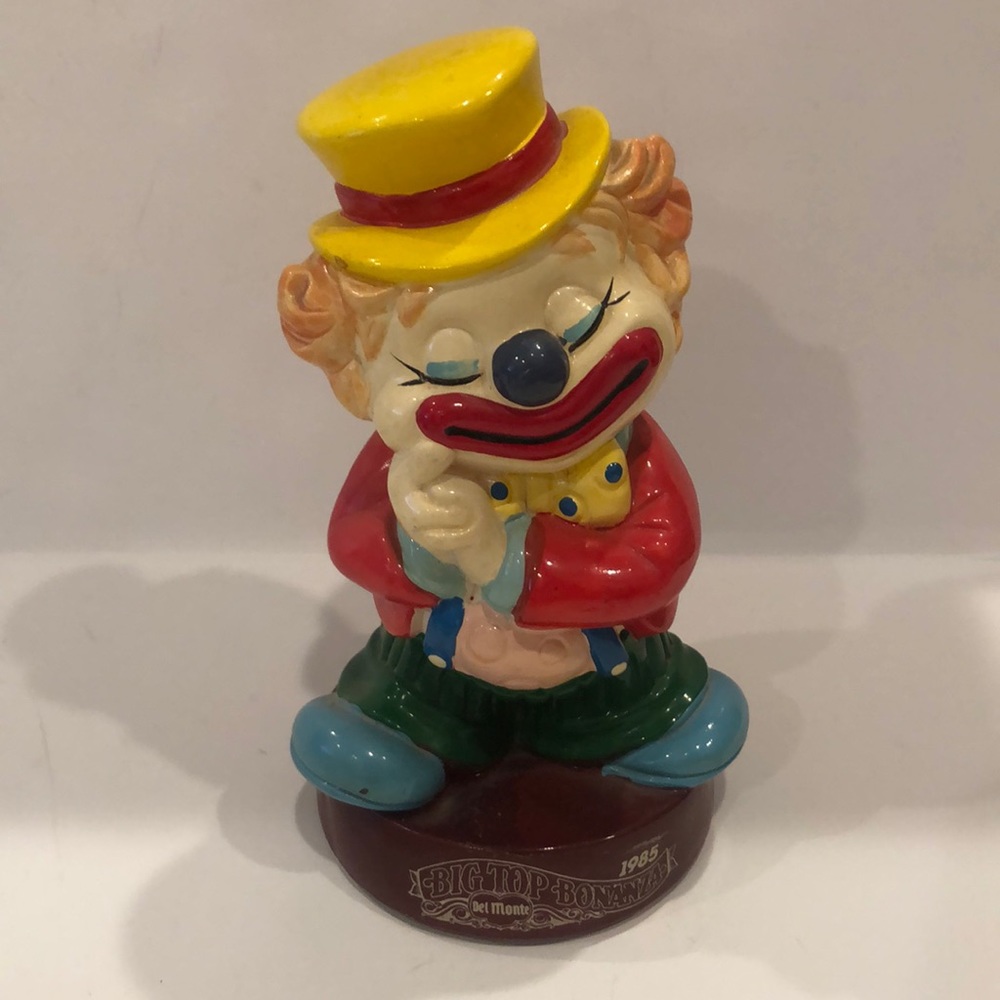 Vintage 1985 Del Monte Clown Big Top Bonanza 7" Promotional Bank